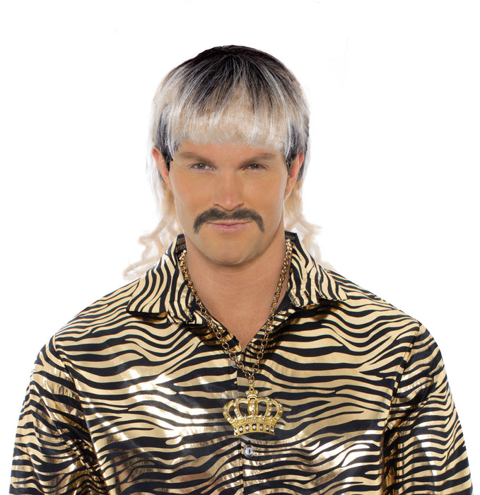 Product photo of the Mullet Wig Tiger King, shown against a plain background — a costume accessory for Halloween and dress-up.
