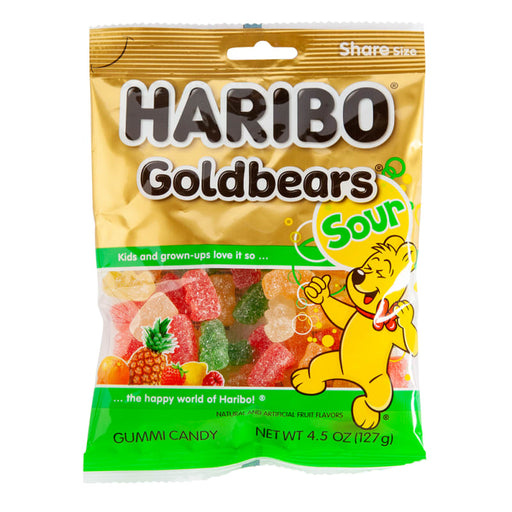 Haribo Goldbears Sour Gummi Candy 4.5 oz Peg Bag | 1ct