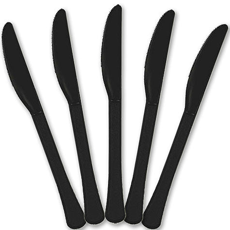 Black Plastic Knives | 20ct