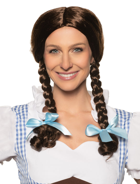 Product photo of the Farm Girl Wig, shown against a plain background — a costume accessory for Halloween and dress-up.