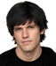 Product photo of the Black Wig Men's, shown against a plain background — a costume accessory for Halloween and dress-up.