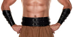 Product photo of the Black Roman Belt, shown against a plain background — a costume accessory for Halloween and dress-up.