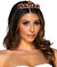 Product photo of the Gold Queen of Hearts Tiara, shown against a plain background — a costume accessory for Halloween and dress-up.