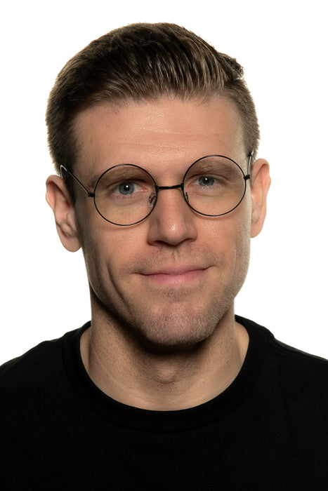 Product photo of the Black Round Glasses, shown against a plain background — a costume accessory for Halloween and dress-up.
