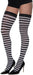 Product photo of the White/Black Thigh High Stockings, shown against a plain background — a costume accessory for Halloween and dress-up.
