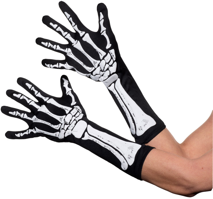 Product photo of the Double Side Skeleton Gloves, shown against a plain background — a costume accessory for Halloween and dress-up.