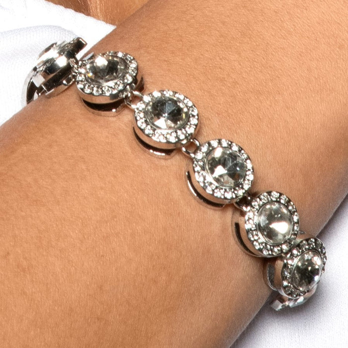 Product photo of the Silver Color Stones Bracelet, shown against a plain background — a costume accessory for Halloween and dress-up.