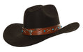 Product photo of the Cowboy Hat Brown Band, shown against a plain background — a costume accessory for Halloween and dress-up.