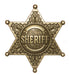 Product photo of the Sheriff Badge, shown against a plain background — a costume for Halloween and dress-up.