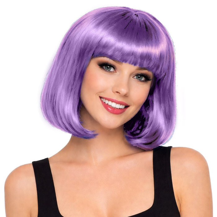 Product photo of the Lavender Bob Wig, shown against a plain background — a costume accessory for Halloween and dress-up.