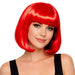 Product photo of the Red Bob Wig, shown against a plain background — a costume accessory for Halloween and dress-up.