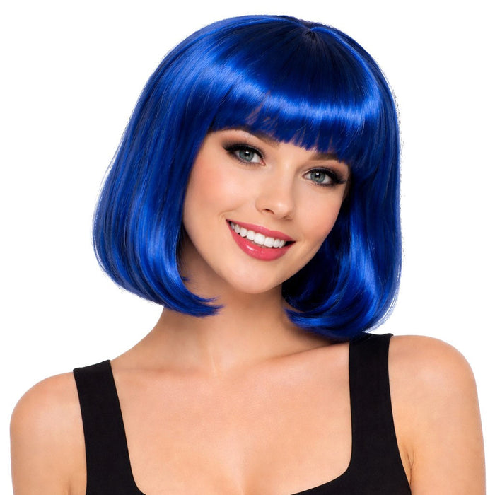 Product photo of the Royal Blue Bob Wig, shown against a plain background — a costume accessory for Halloween and dress-up.