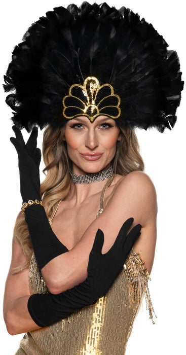 Product photo of the Black Showgirl Kit, shown against a plain background — a costume accessory for Halloween and dress-up.