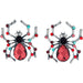 Mlti Spider Earrings shown against a plain white background — a Halloween costume accessory.