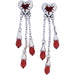 Bldng Heart Earrings shown against a plain white background — a Halloween costume accessory.