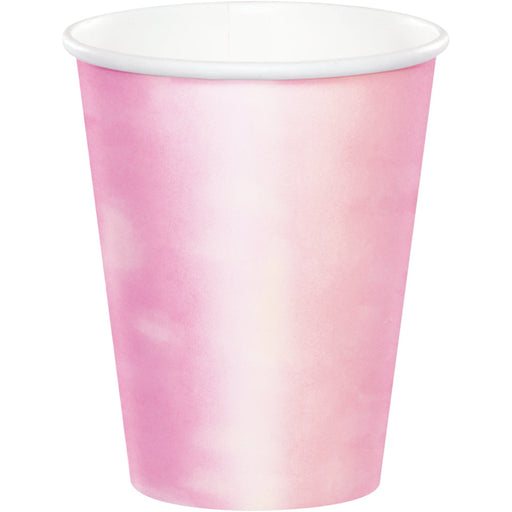 Pink Iridescent Paper Cup 9oz | 8ct