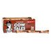 Cow Tales Chocolate: chocolate candy, dark brown in color. Individually wrapped, 1 oz size.