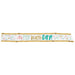 Happy Cake Day fabric birthday sash with white background, gold sequin border, and colorful lettering reading “it’s my birthDAY!” with confetti accents.