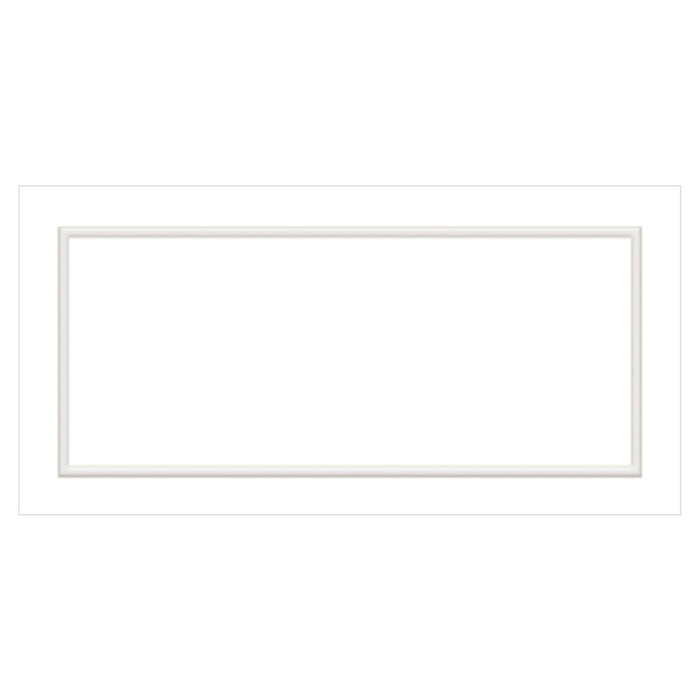 Pearlized white place cards with a subtle shimmer and thin framed border, designed for guest names, table numbers, or buffet labeling, sold in a 50-count pack.