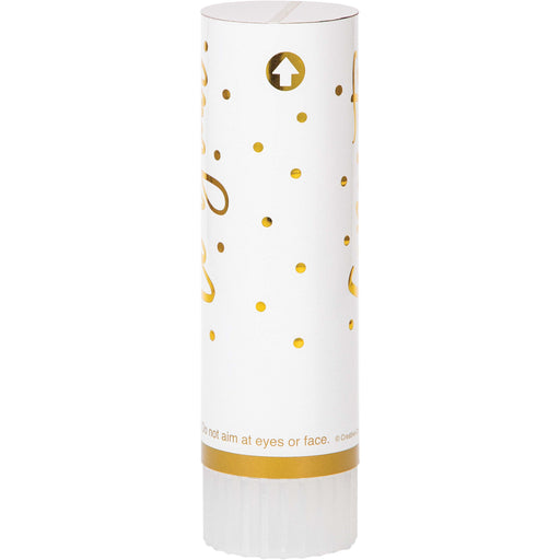 White/Gold Confetti Cannon Congratulations | 8ct