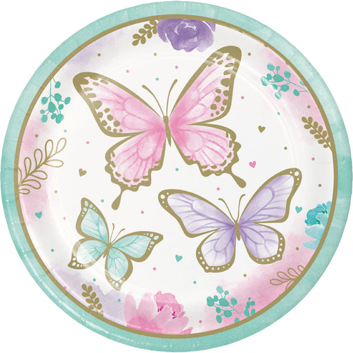 9in Plate Butterfly Shimmer | 8ct