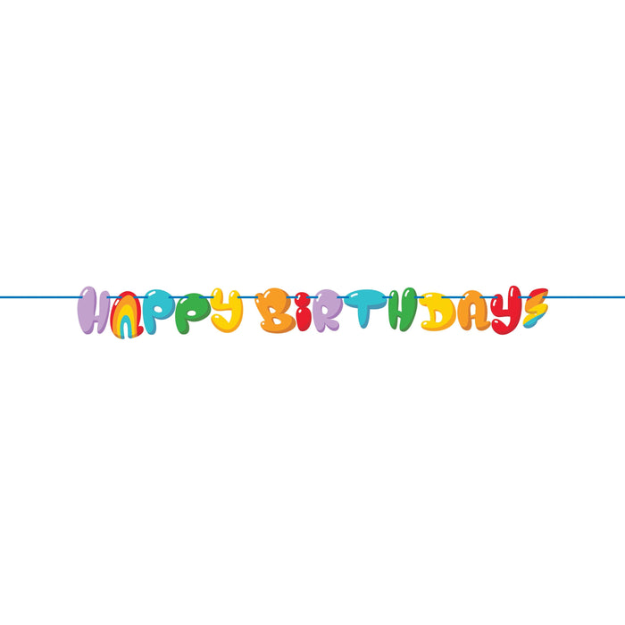 Ribbon Banner Bubbly Birthday - Party Supplies