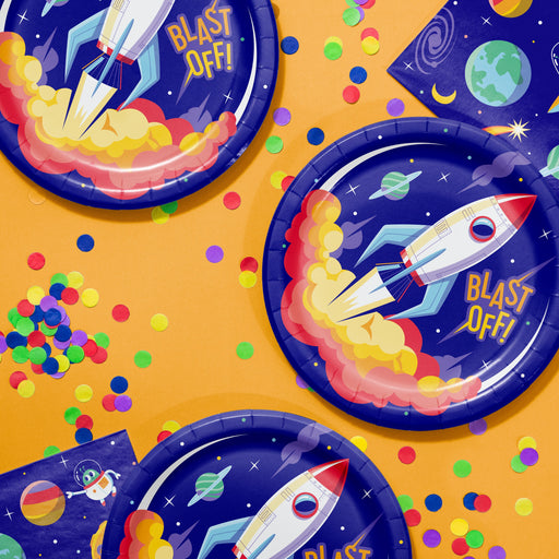 Space Adventure Paper Plates 9in | 8ct