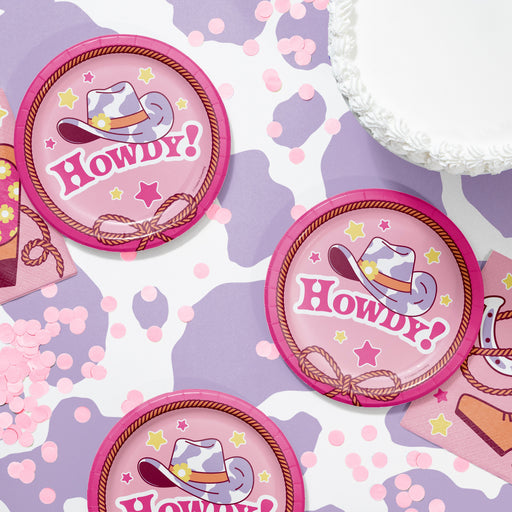 Bows and Boots Paper Plates 7in | 8ct