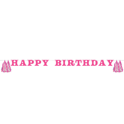 Boots & Bows 'Happy Birthday' Tassel Banner | 1ct