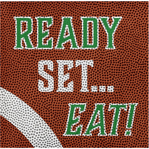 A Football Tailgate Time Touch Down Lunch Napkin. Comes in a package of 16.