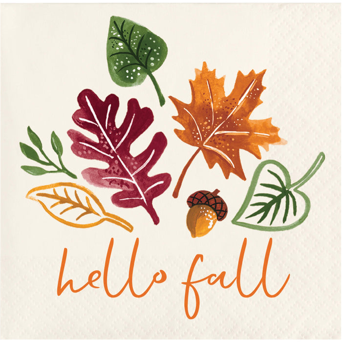 Thanksgiving Fall Festivities Beverage Napkins | 16 ct