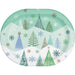 Christmas Winter Wonderland Oval Paper Plates 12"x10" | 8 ct