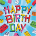 Block Bash Happy Birthday Lunch Napkins | 16 ct