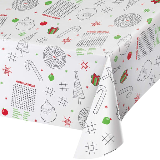 Christmas Activity Paper Table Cover 54"x96" | 1 ct