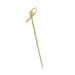 Natural bamboo party pick with a looped knot top, ideal for appetizers, cocktails, and small party bites.