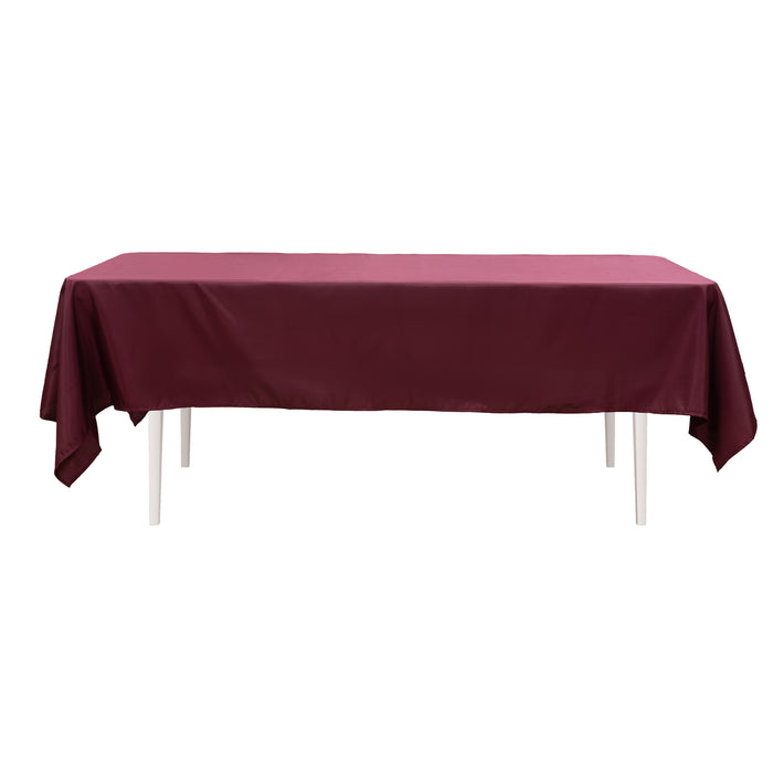 Product photo of Value Rectangle Polyester Table Cover 60" x 102" - Burgundy — a Portofino party product shown on a plain background.