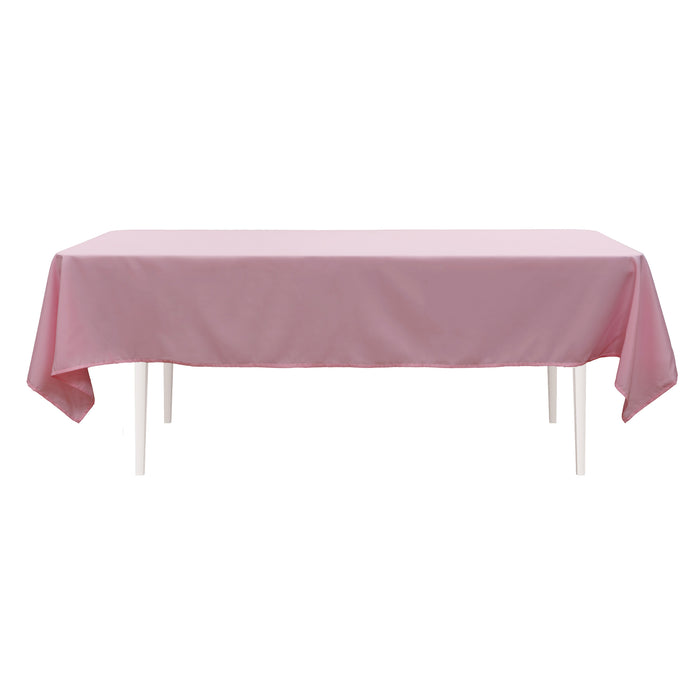 Product photo of Value Rectangle Polyester Table Cover 60" x 102" - Pink — a Portofino party product shown on a plain background.