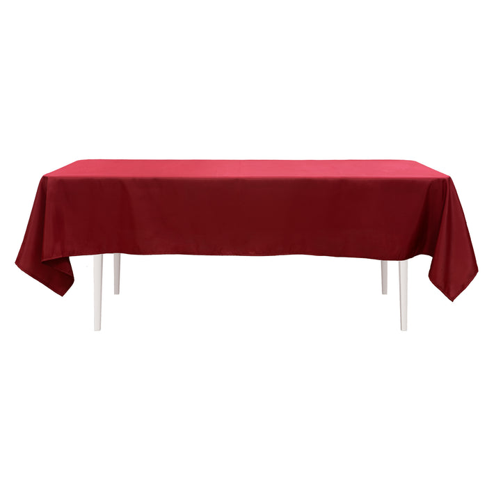 Product photo of Value Rectangle Polyester Table Cover 60" x 102" - Red — a Portofino party product shown on a plain background.