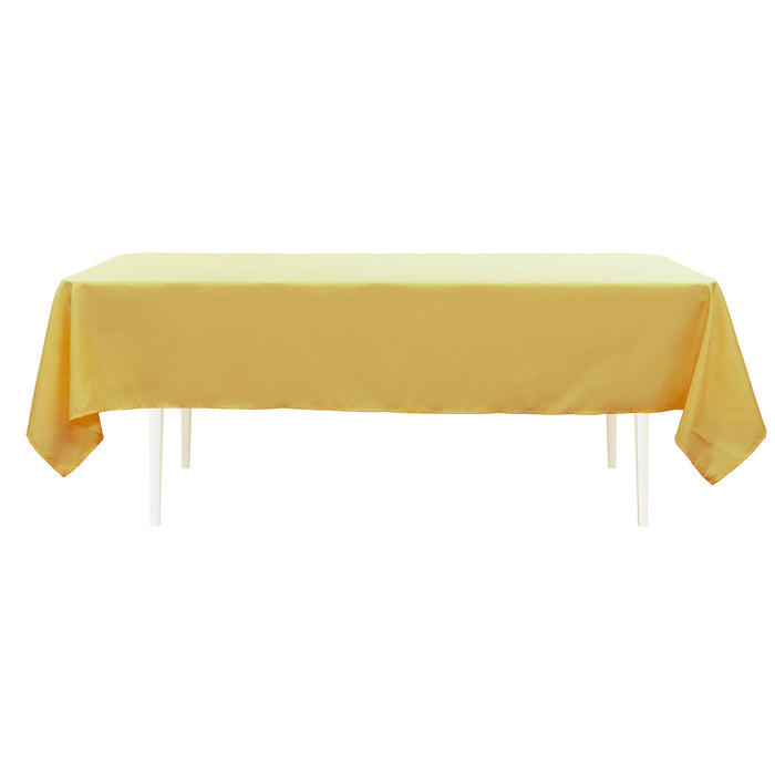 Product photo of Value Rectangle Polyester Table Cover 60" x 102" - Yellow — a Portofino party product shown on a plain background.