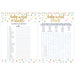 Baby Shower 2-in-1 word game set featuring a word scramble and word search activity sheets with baby-themed words, confetti, and star accents, sold in a 24-count pack.
