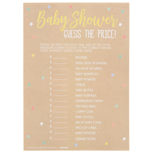 Baby Shower Price Game | 24ct