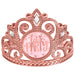 Blush Birthday Tiara featuring a metallic rose gold crown design with gem-style accents and a pink center medallion that reads “let’s PARTY.”