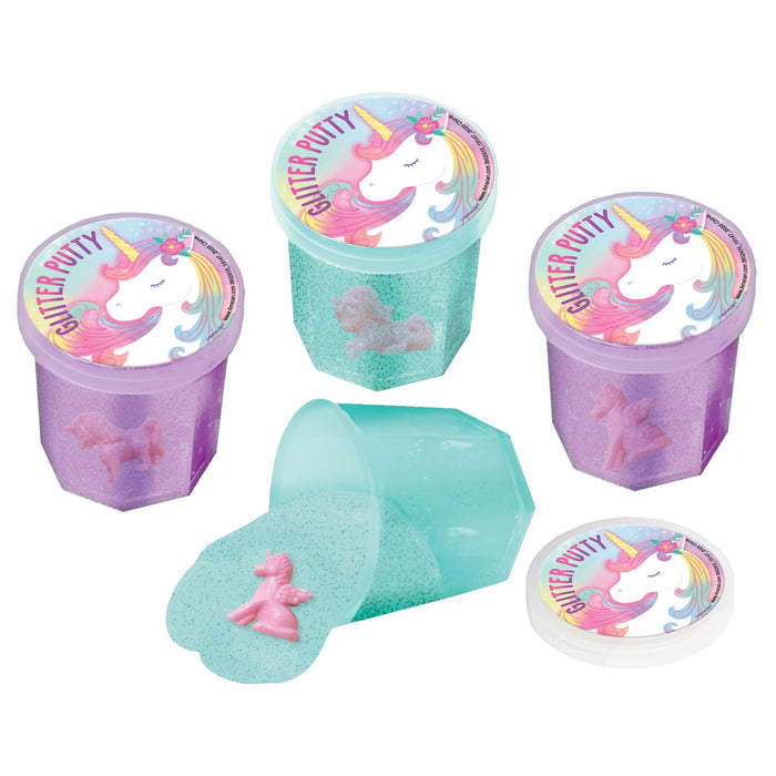 Unicorn Glitter Putty Party Favors .7 oz | 12 ct