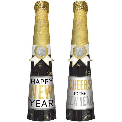 Welcome in the New Year with the 8-ct Bubbly Bottle Party Crackers! These festive party crackers are designed to look like vintage champagne bottles, perfect for ringing in the new year in style. With its bright colors and intricate details, your guests will be delighted!