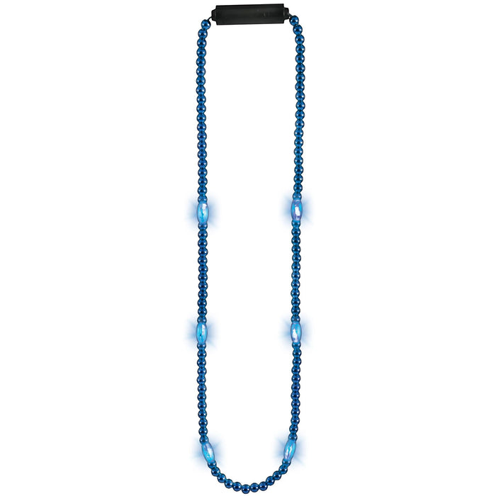 A 34-inch Light-Up LED Blue Bead Necklace