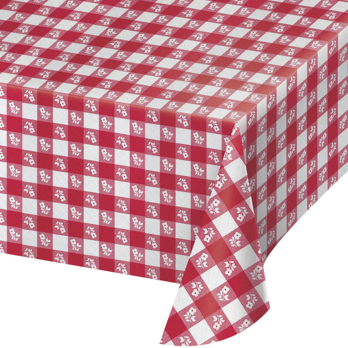 Tablecover Red Gingham - Party Supplies