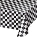 Plastic Tablecover Black Chk - Party Supplies