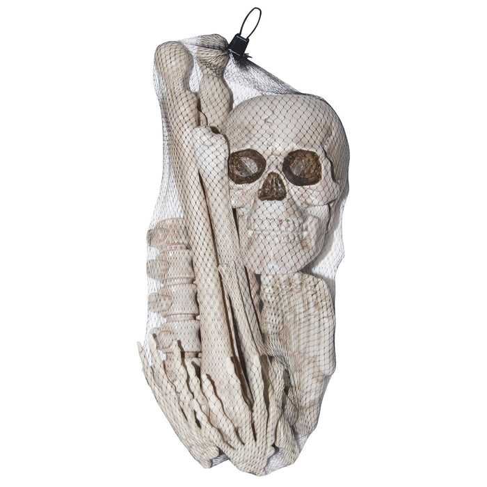 Full-length product photo of the 12Asrt Bag of Bones, shown against a plain white background. A Halloween decoration.