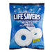 Lifesavers Pep-O-Mint Mints: small mints. Sold in a 6.25 oz clear plastic peg bag that hangs from a printed header card, with the candy visible inside.
