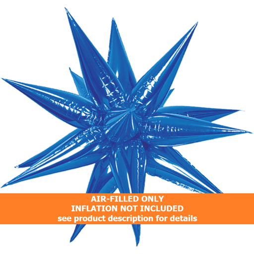40in Blue Starburst Magic Star Air-Filled Balloon | 1ct
